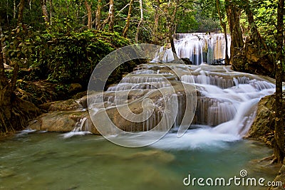 Waterfall have fish Stock Photo