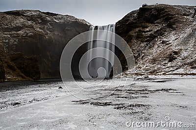 Waterfall Iceland Stock Photo
