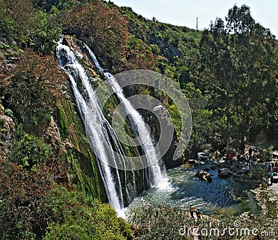 Waterfall at Israel Stock Photo