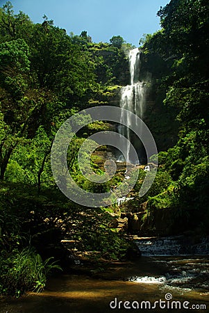 Waterfall Juan Curi near San Gil Stock Photo