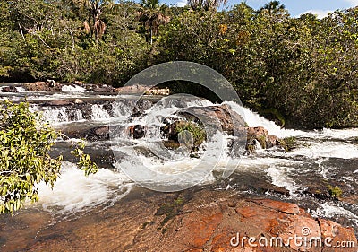 The waterfall known as Cachoeira Espanhol Stock Photo