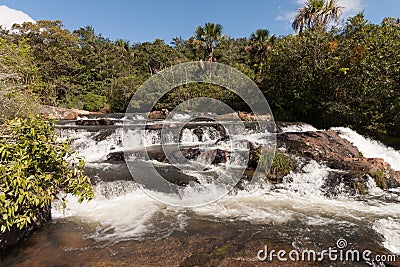 The waterfall known as Cachoeira Espanhol Stock Photo