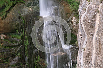 Waterfall known as Salt de Sallent Stock Photo