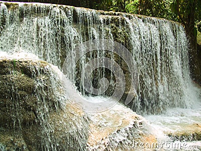 Waterfall Kuang Si Stock Photo
