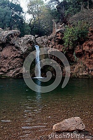 Waterfall lake Stock Photo