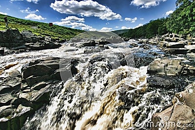 Waterfall in the Lake District, England Stock Photo