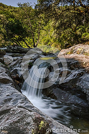 Waterfall in Las Batuecas Natural Park, Salamanca, Spain Stock Photo