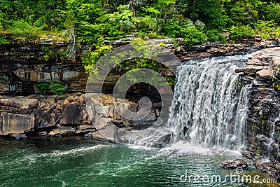 Waterfall at Little River Canyon National Preserve Stock Photo