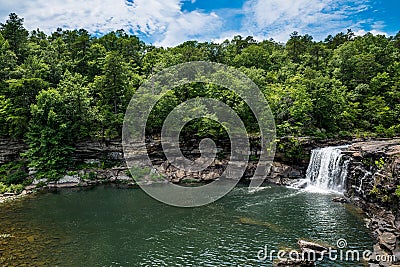 Waterfall at Little River Canyon National Preserve Stock Photo