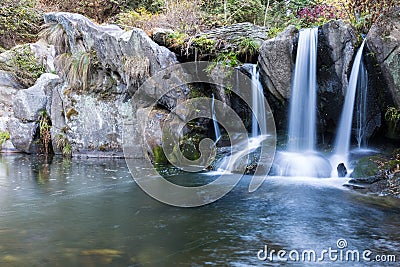 Waterfall in lushan mountain Stock Photo