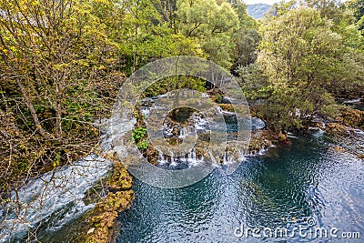 Waterfall In Martin Brod - Bosnia and Herzegovina Stock Photo