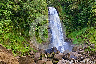 Waterfall in Martinique, Caribbean Stock Photo