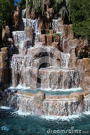 Waterfall mountain, Las Vegas Stock Photo