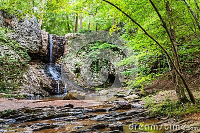 Waterfall in mountains near Atlanta Stock Photo