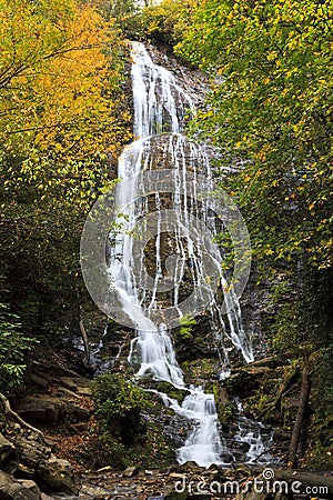 Waterfall near Cherokee, NC Stock Photo