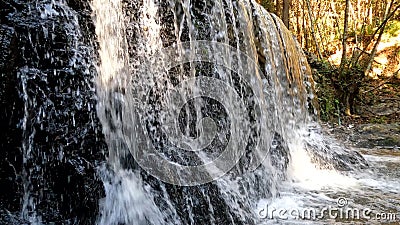 Waterfall in the park of the Estanislau fountain Stock Photo