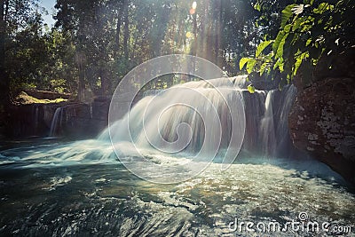 Waterfall at Phnom Kulen National Park. Cambodia Stock Photo