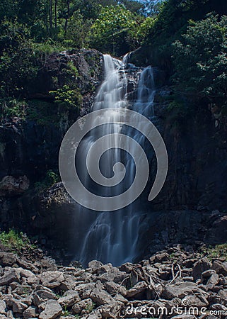 Waterfall in Rural China Stock Photo