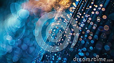 A waterfall of 1s and 0s cascading down a series of interconnected channels symbolizing the endless flow of information Stock Photo