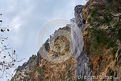 Waterfall in Sapadere Canyon, Antalya, Turkey. Stock Photo