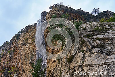 Waterfall in Sapadere Canyon, Antalya, Turkey. Stock Photo