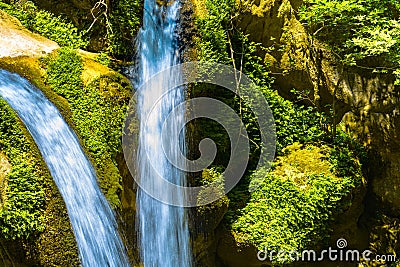 Waterfall in Sapadere Canyon Stock Photo