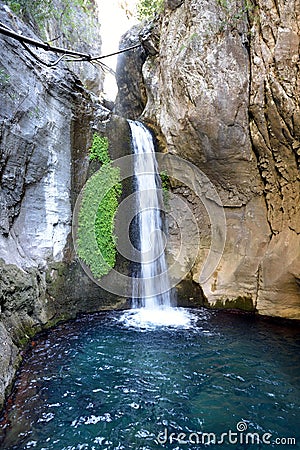 Waterfall of Sapadere Canyon Stock Photo