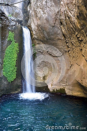 Waterfall in the Sapadere Canyon Stock Photo