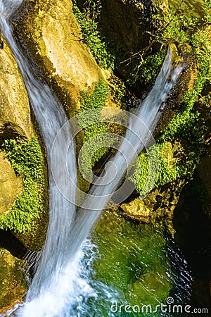 Waterfall in Sapadere Canyon Stock Photo