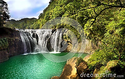 Waterfall scenery Stock Photo