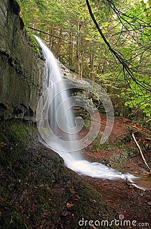 Waterfall side view Stock Photo