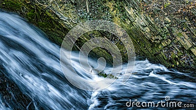 Waterfall, silently bubbling water Stock Photo