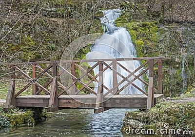 Waterfall Small Ripaljka near the health center in Sokobanja Stock Photo