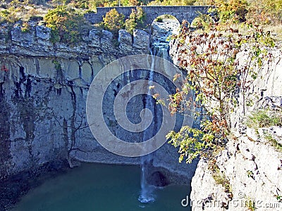 Waterfall Sopot in Istria - Floricici, Croatia / Wasserfall Sopot, Slap Sopot ili Vodopad Sopot u Istri - Floricici, Opcina Pican Stock Photo