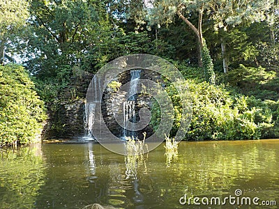 Waterfall spain summer Stock Photo