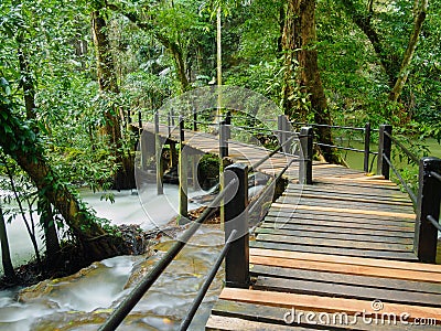 Waterfall at Than Bok Khorani National Park Krabi Thailand Stock Photo