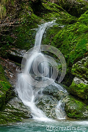 Waterfall at Zeleni Vir Stock Photo