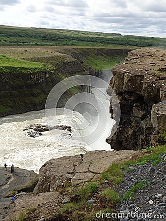 Waterfalls from above Stock Photo