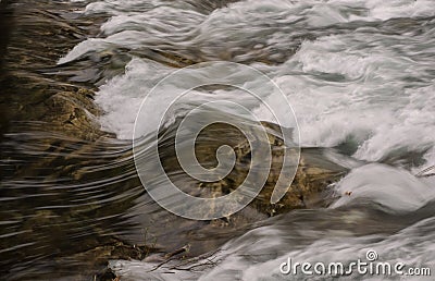 Waterfalls on clear river Stock Photo