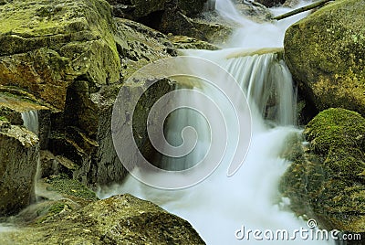 Waterfalls in Karpacz Stock Photo