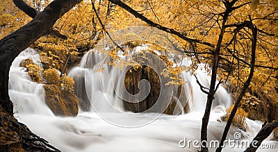 Waterfalls and lakes in Plitvice National Park, Croatia Stock Photo