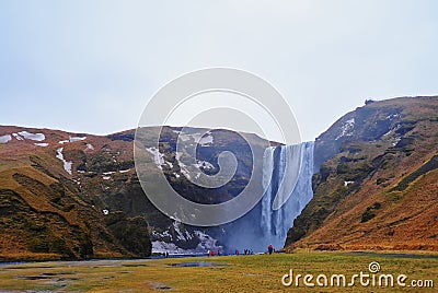Waterfalls and mountain Stock Photo