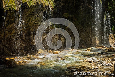 Waterfalls on the river Krikiliotis at Panta Vrexei in Evritania, Greece Stock Photo