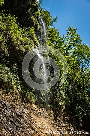 Waterfalls on the river Krikiliotis at Panta Vrexei in Evritania, Greece Stock Photo