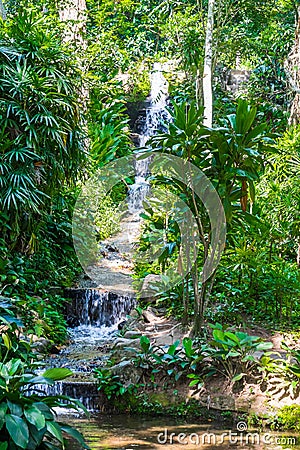 Waterfountain - Botanic Garden Rio de Janeiro, Brazil Stock Photo