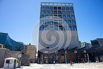 Silo district near the Waterfront. Zeitz Museum of Contemporary Art Africa. Editorial Stock Photo