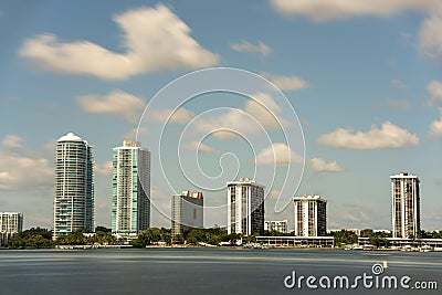 Waterfront condos Miami Brickell Stock Photo