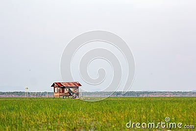 Waterfront cottage Stock Photo