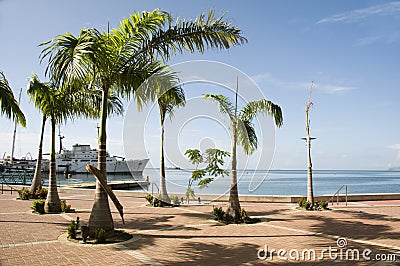 Waterfront development port of spain trinidad Stock Photo