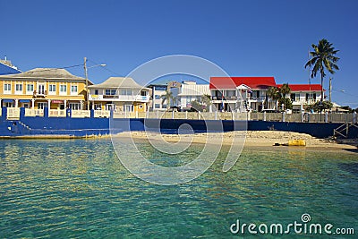 Waterfront in Grand Cayman, Cayman islands, Caribbean Editorial Stock Photo